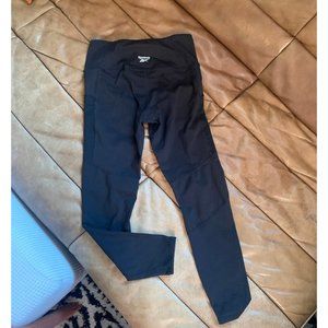 Reebok leggings black pockets high rise high waisted small